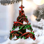 Horse Christmas Tree With Cross Ornament
