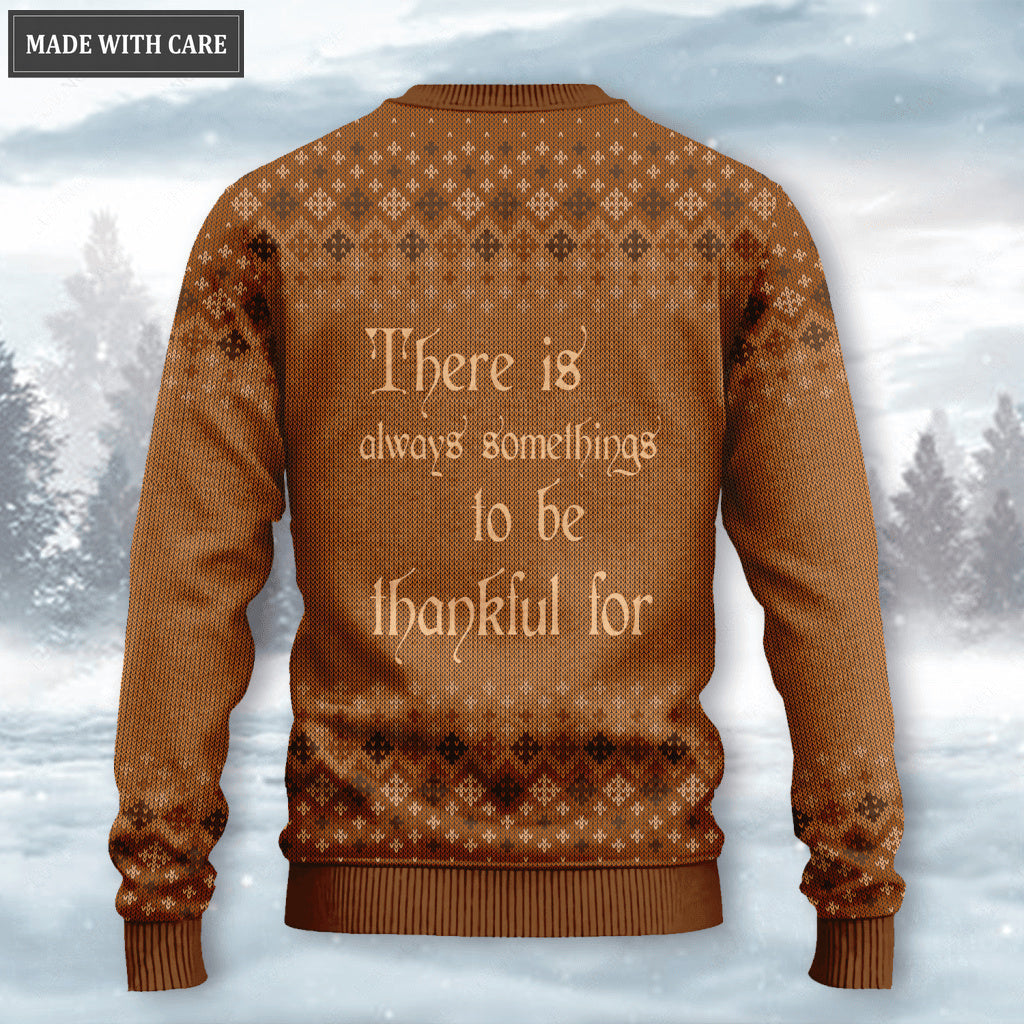 Thanksgiving Pumpkin Maple Wool Knitted Pattern There Is Always Ugly Sweater