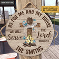 Personalized As For Our House Wood Circle Sign