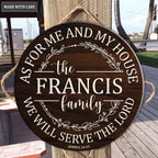 Customized Family Name As for my house Circle Sign
