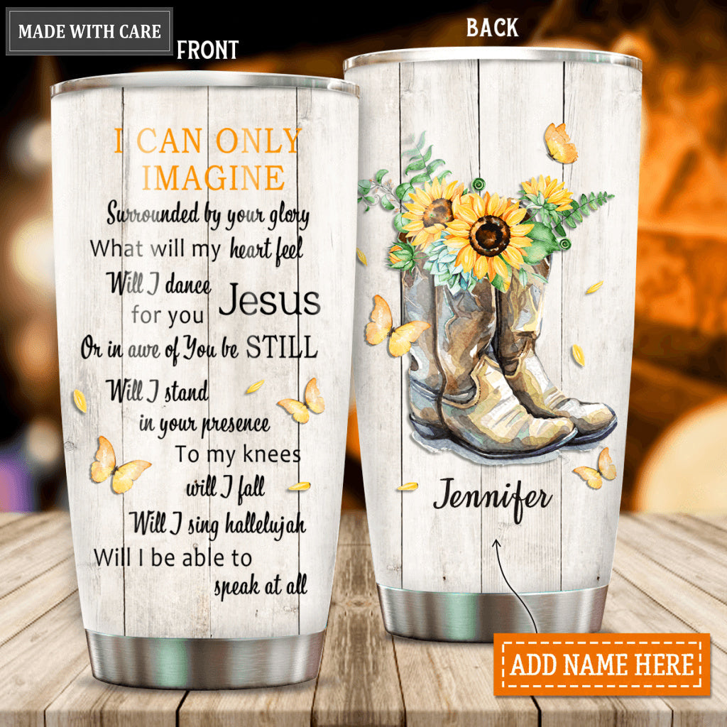 Yellow Boots By Glory Personalized Tumbler
