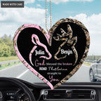 Personalized Deer Heart Doe Buck God Blessed Ornament