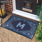 Printfamily M29 Vintage Monogram The First Letter of Family Name Personalized Doormat