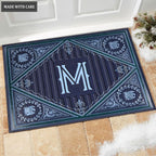 Printfamily M29 Vintage Monogram The First Letter of Family Name Personalized Doormat