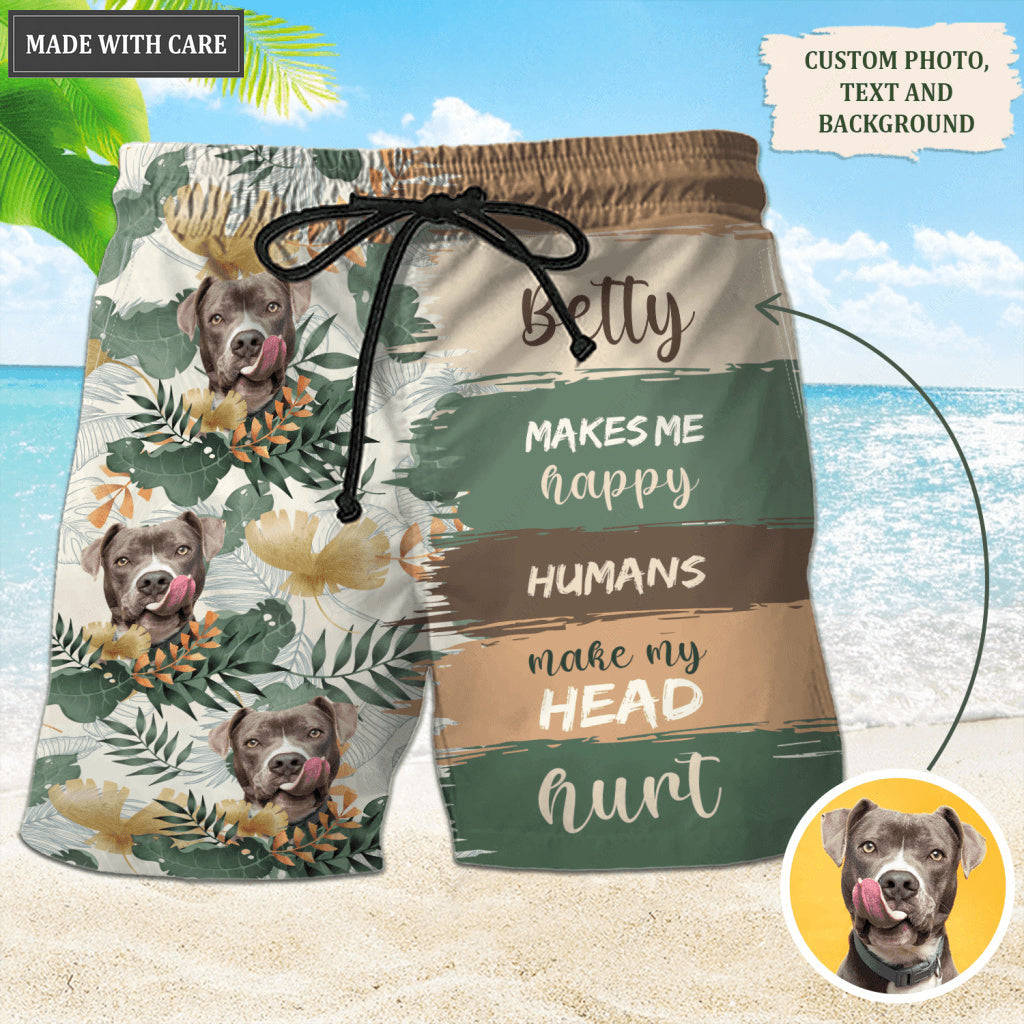 Dogs make me happy - Personalized Custom Unisex Hawaiian Shirt