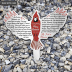 Personalized As I Sit In Heaven Cardinal Plaque Stake