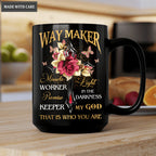 Roses Butterfly Cross Way Maker My God Mug