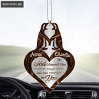 Printfamily M26 Penguin Couple God Blessed Personalized Ornament