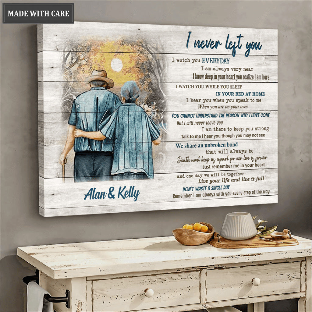 Personalized You And Me Never Leave Each Other Wall Art