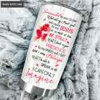 Personalized Pink Flower Glory Customized Tumbler
