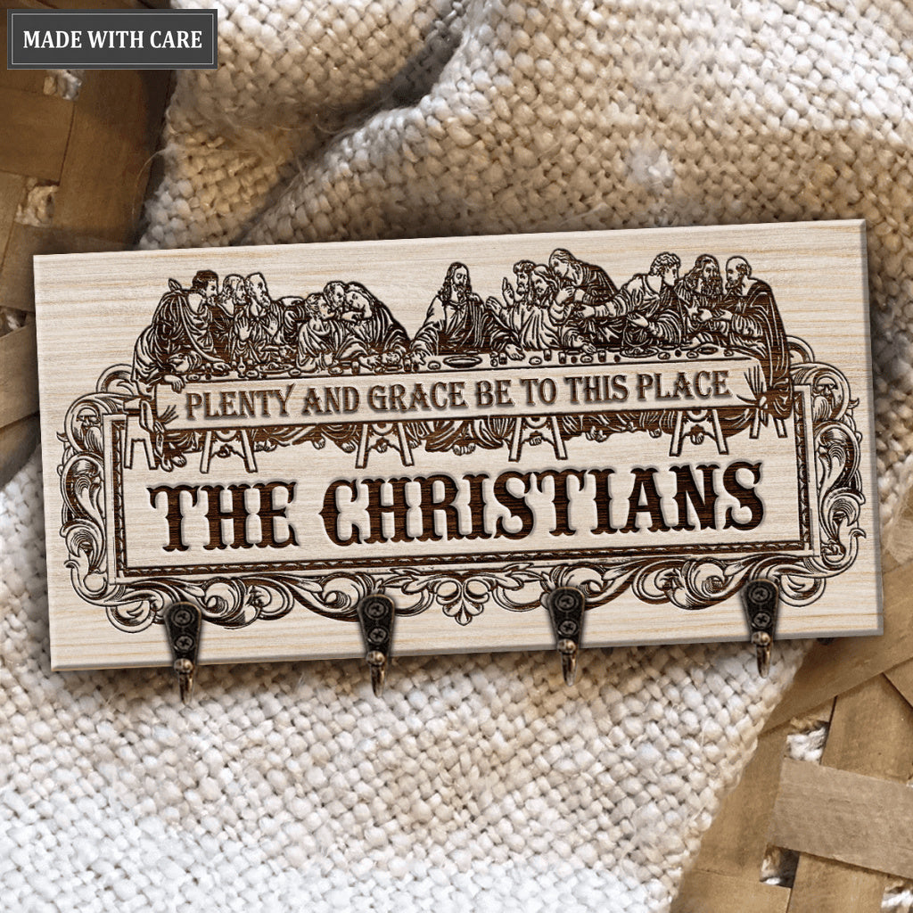Plenty And Grace Be To This Place Personalized Key Hanger