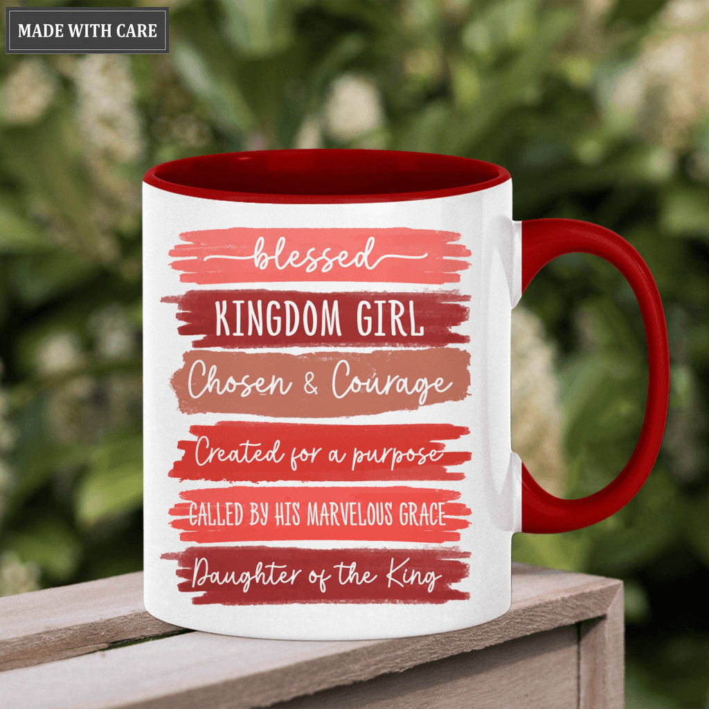 Christian Gifts, Religious Gifts Daughter of the King, Kingdom Girl - Personalized Custom Mug