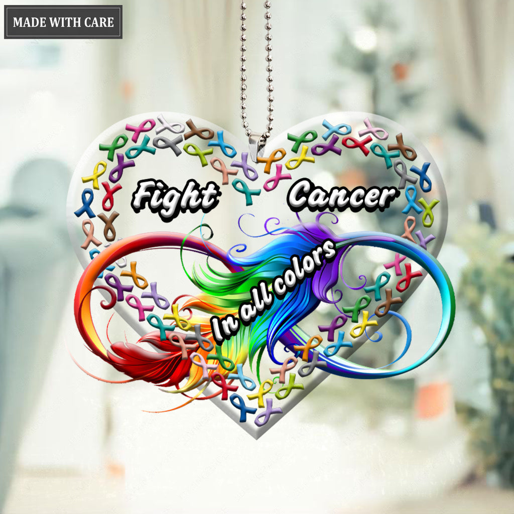 Printfamily M129 Fight Cancer In All Colors Ornament