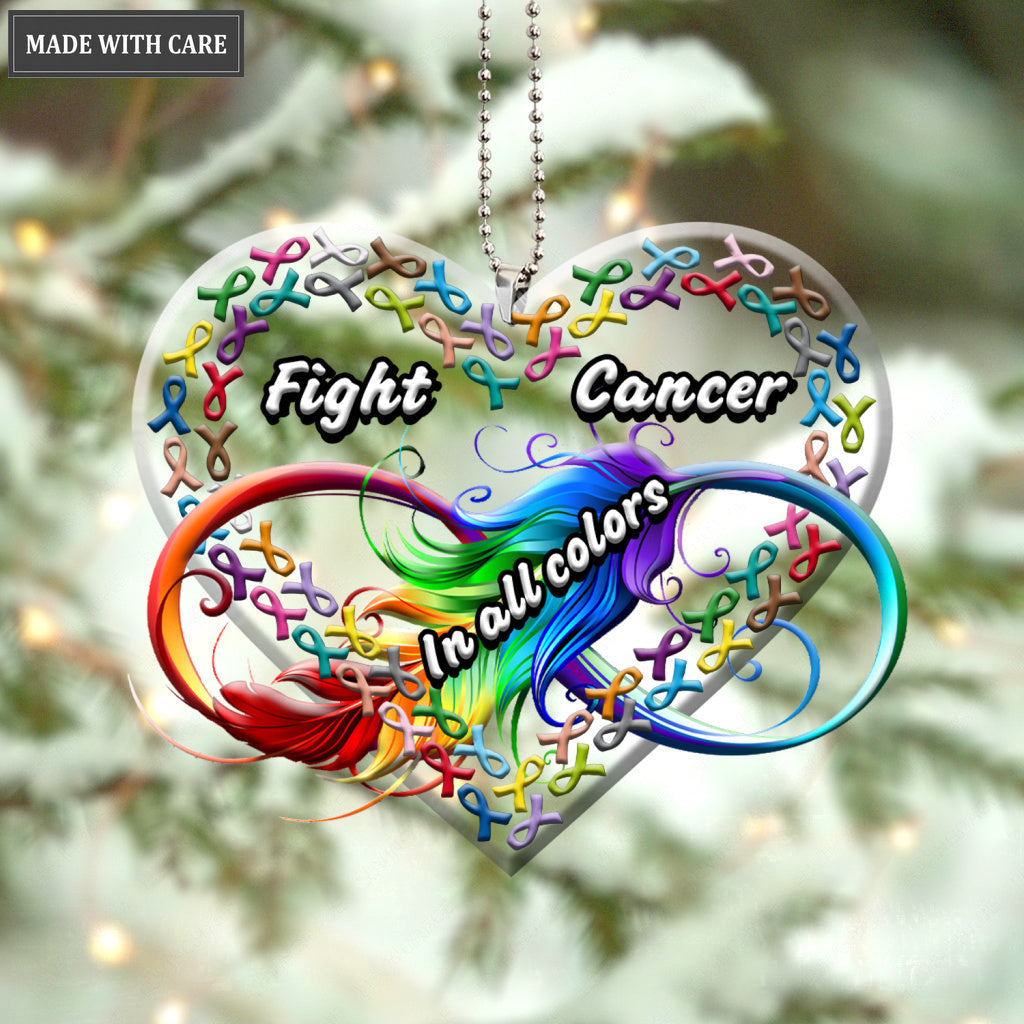 Printfamily M129 Fight Cancer In All Colors Ornament