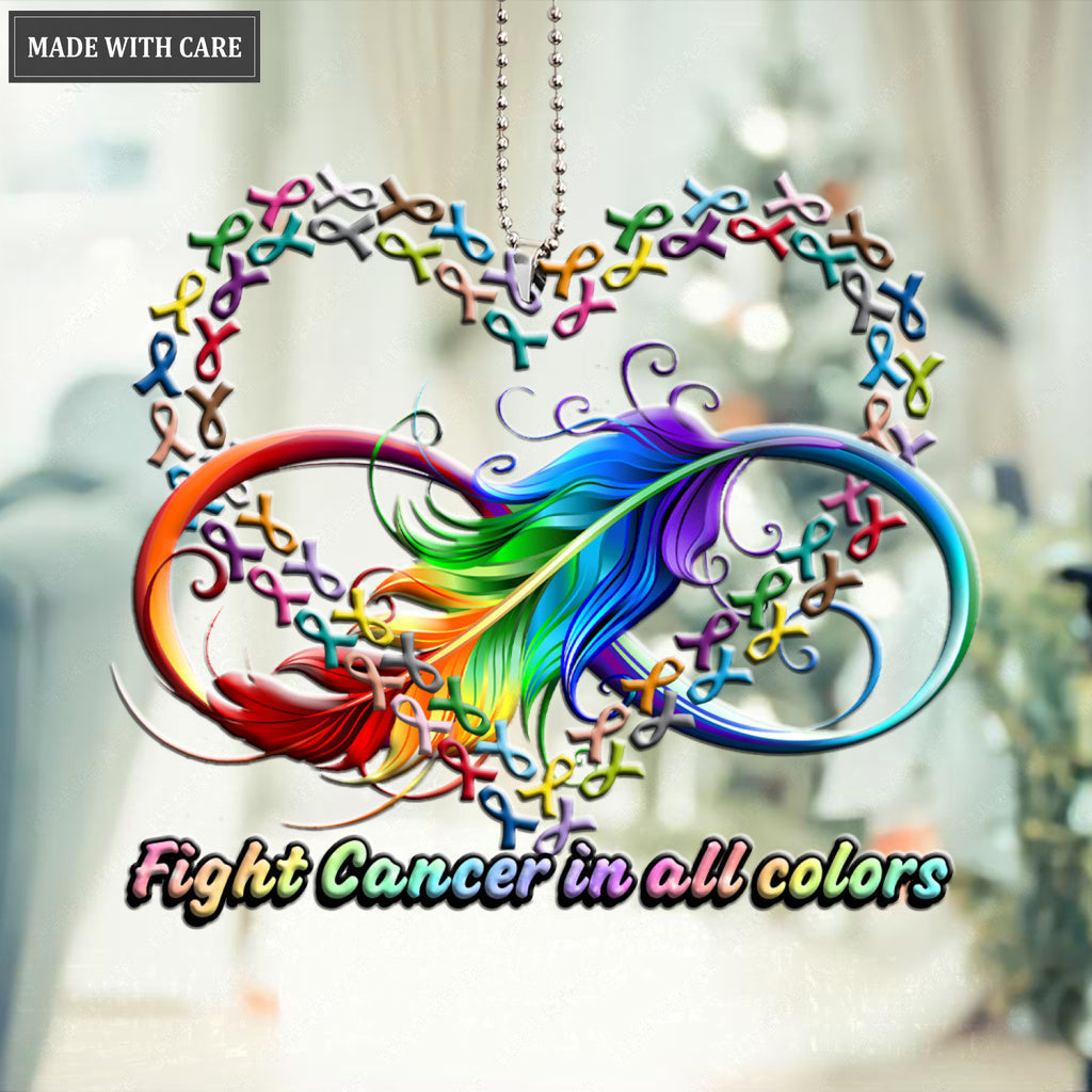 Printfamily M134 Fight Cancer In All Colors Ornament