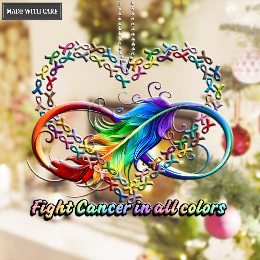 Printfamily M134 Fight Cancer In All Colors Ornament