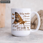 Christian Lion Butterfly Flower Way Maker My God Mug