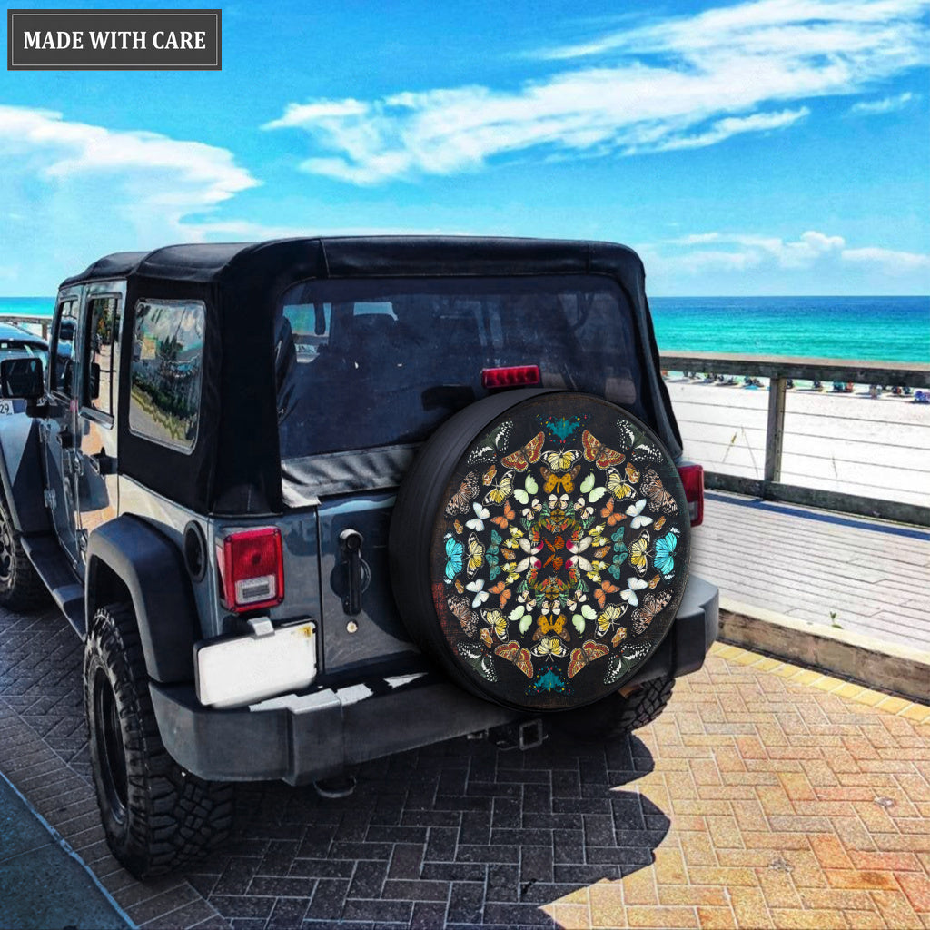 Mandala Butterfly Tire Cover Car Accessories