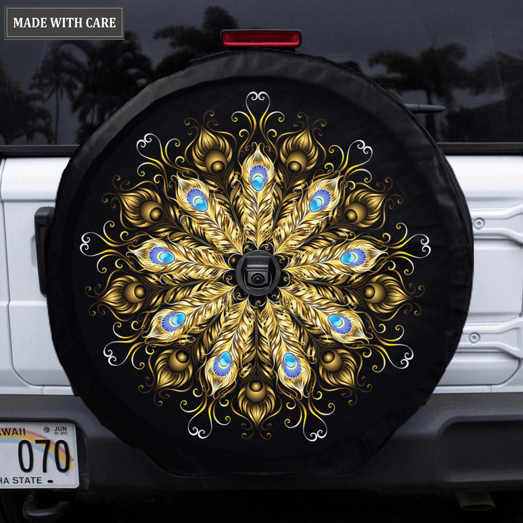 Peacock Black Moon Tire Cover Car Accessories