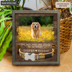 You Left Your Paw Prints On My Heart - Personalized Custom Pet Memorial Sign