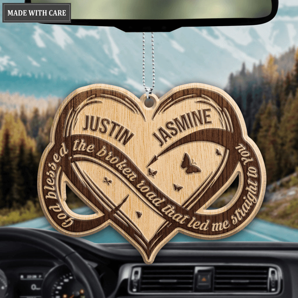 Printfamily Infinity Love Heart God Blessed Personalized Ornaments
