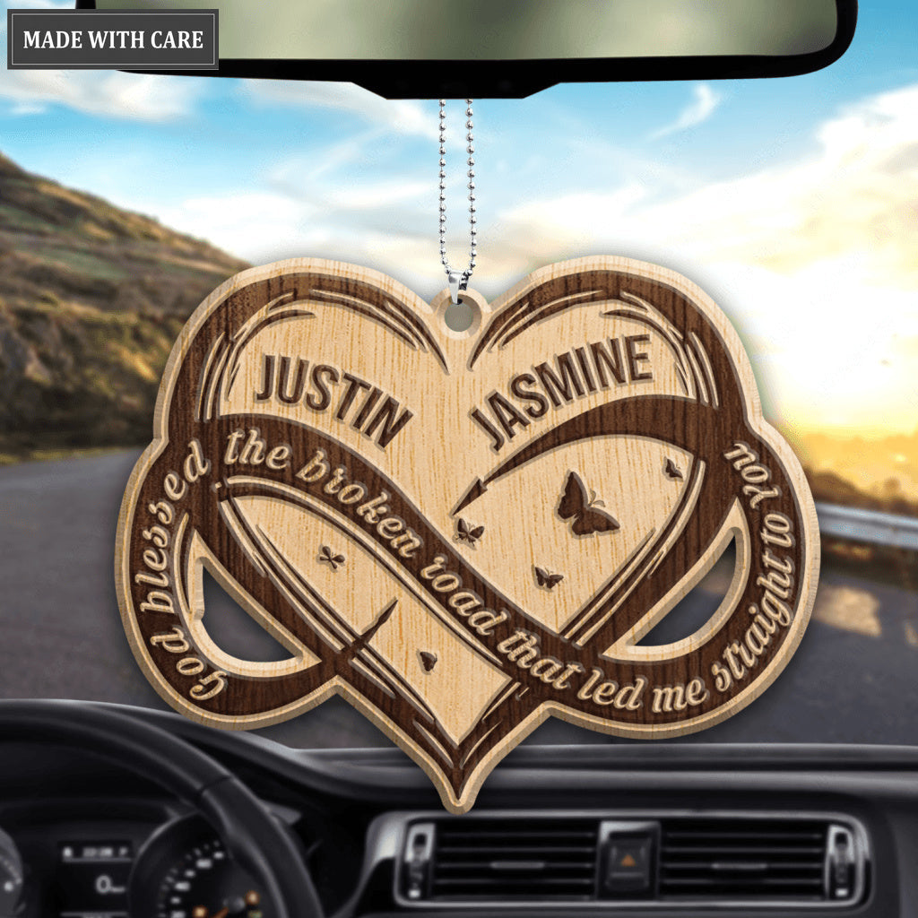 Printfamily Infinity Love Heart God Blessed Personalized Ornaments