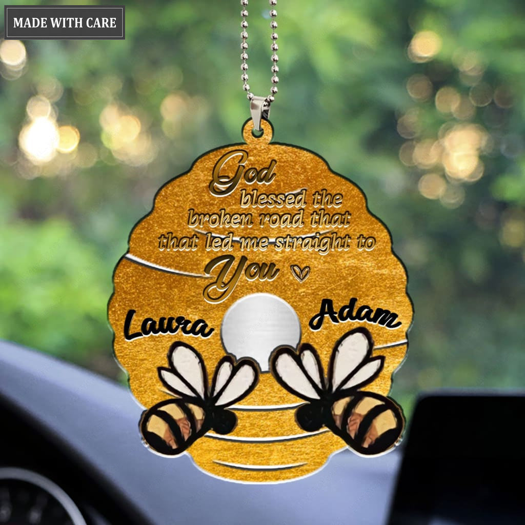 Printfamily M42 Bee Couple God Blessed Personalized Ornament