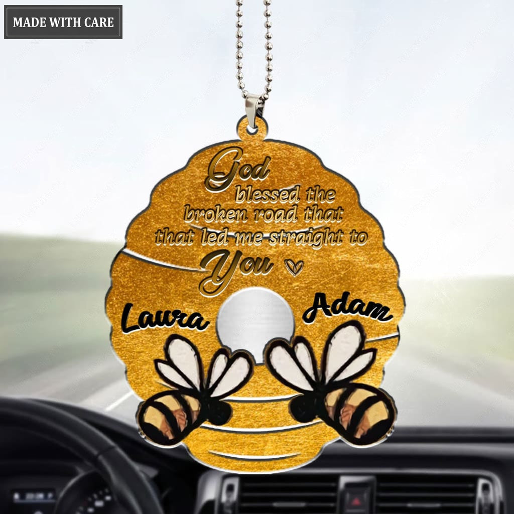 Printfamily M42 Bee Couple God Blessed Personalized Ornament