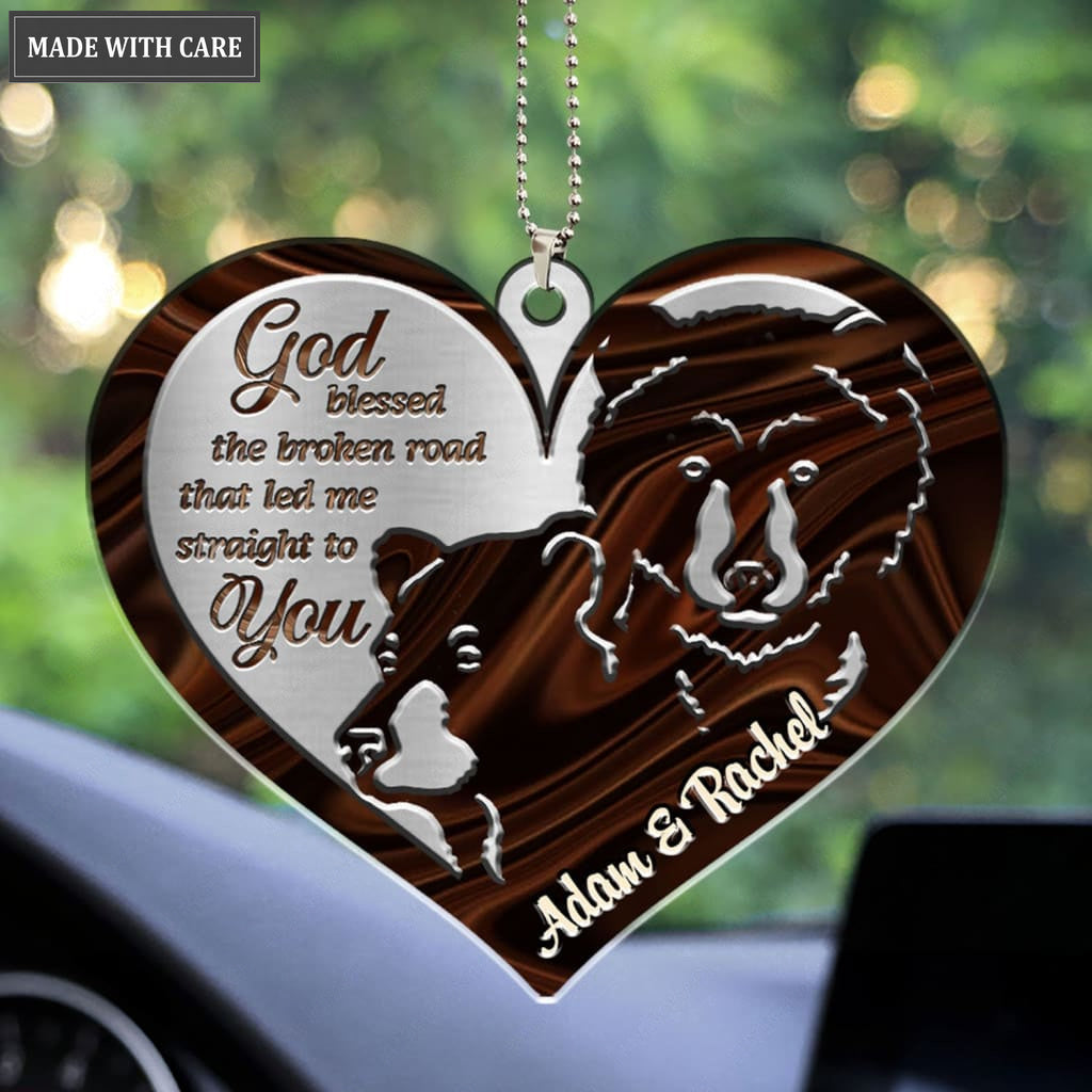 Printfamily M47 Bear Couple God Blessed Personalized Ornament