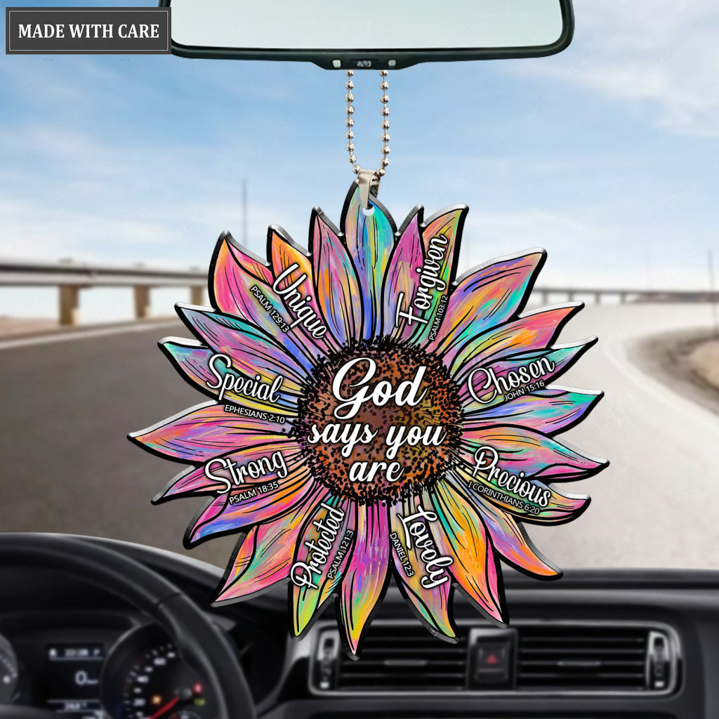Colorful Oil Sunflower Gods Say You Are Ornament