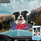 Summer Tropical Floral Pet Ornament - Personalized Car Hanging Ornament