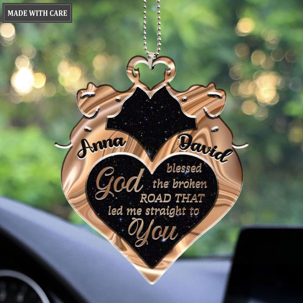 Printfamily M71 Elephant Couple God Blessed Personalized Ornament