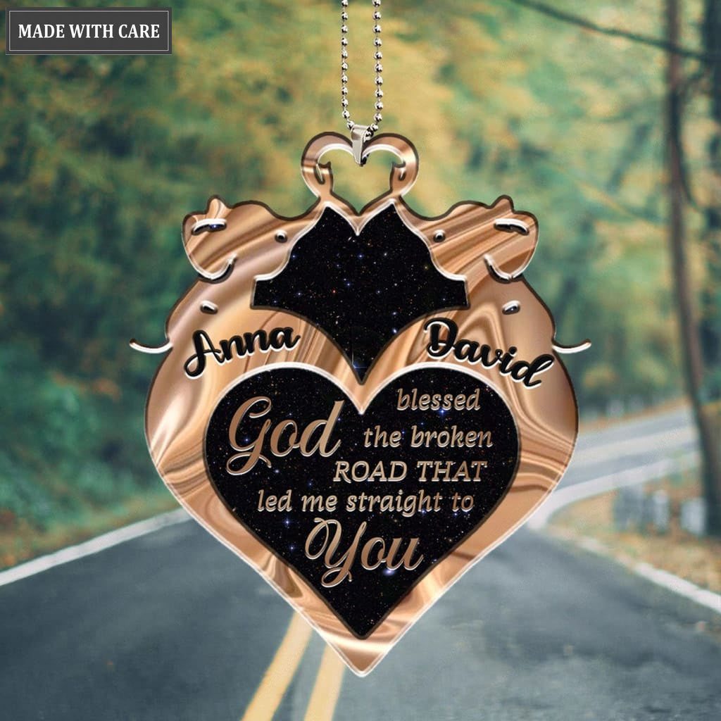 Printfamily M71 Elephant Couple God Blessed Personalized Ornament