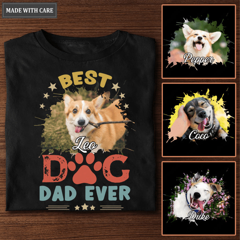 Best Dog Dad Ever Personalized Tshirt