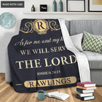 Vintage Elegant As For Me And My House Personalized Blanket