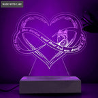 Infinity Heart God Blessed Personalized Acrylic Seven Colors Night Light