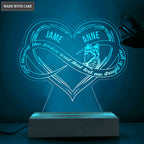 Infinity Heart God Blessed Personalized Acrylic Seven Colors Night Light