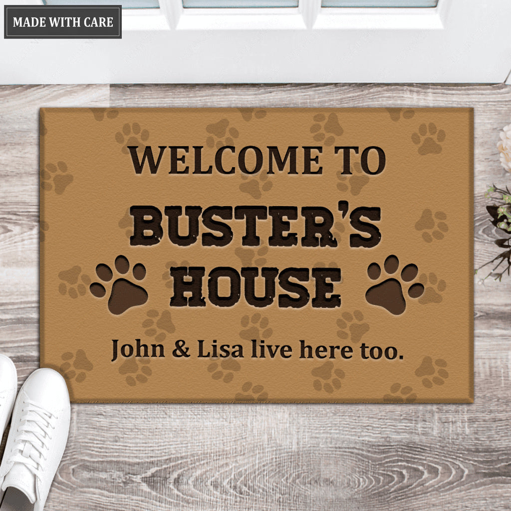 Welcome Custom Pet Mat, Personalized Pet Decorative Mat, Doormat (Cat & Dog)