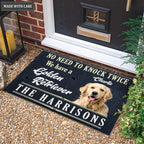 No Need To Knock Twice We Have A Dog - Personalized Custom Doormat