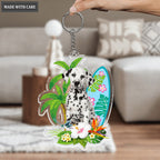 Summer Beach Floral Pet Ornament - Personalized Car Hanging Ornament