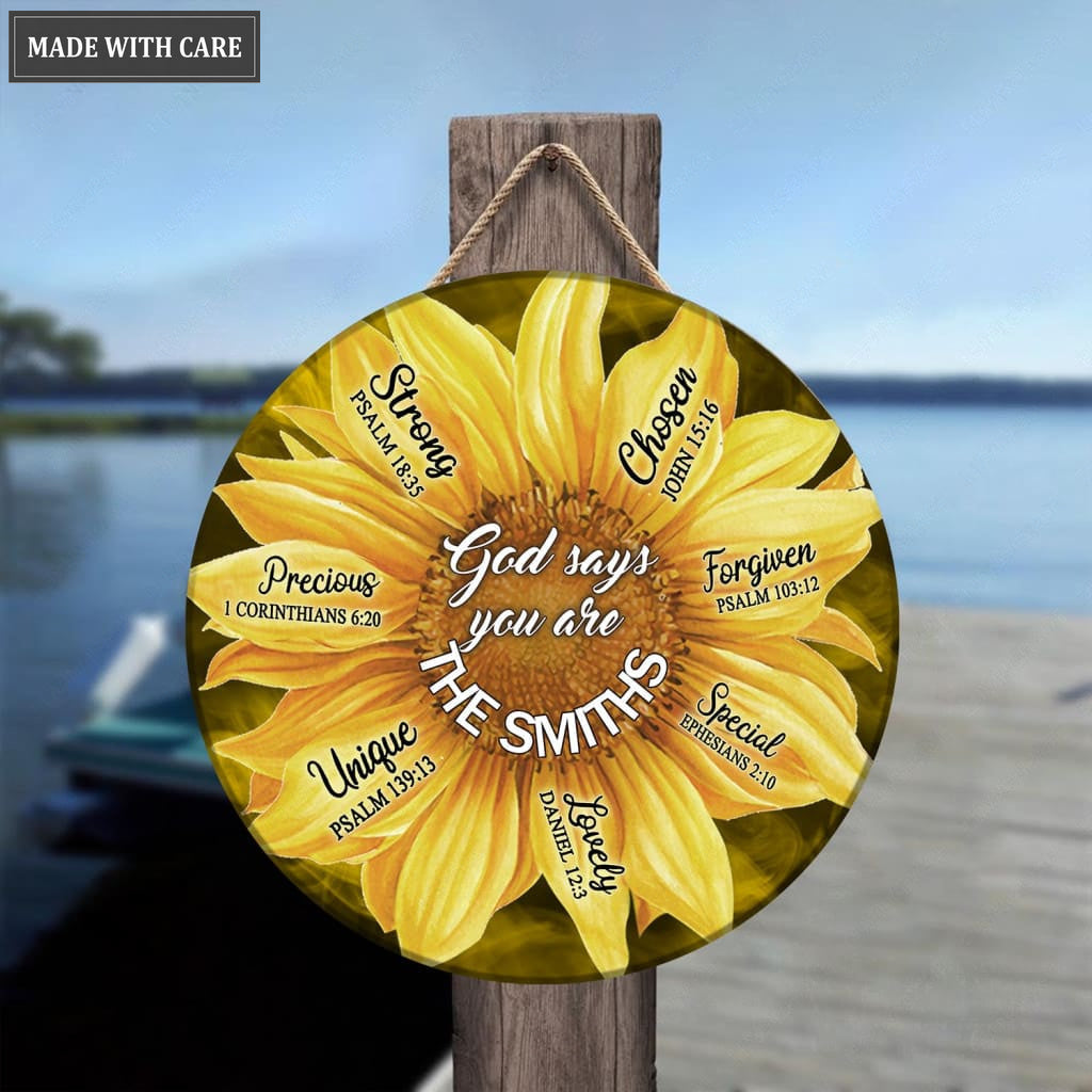 You are Strong, Chosen...Personalized Circle Sign
