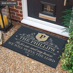Printfamily M67 Luxury Monogram Collection As For My House Personalized Doormat