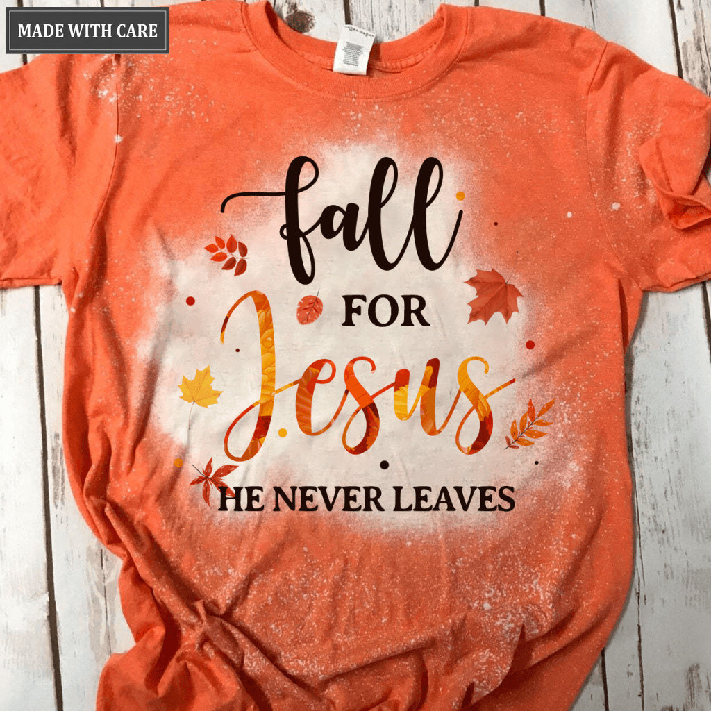 Bleached Shirt For Sublimation Fall For Jesus