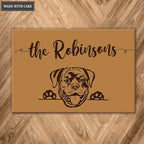 Rottweiler Personalized Doormat, Custom Doormat, Welcome Mat