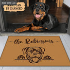 Rottweiler Personalized Doormat, Custom Doormat, Welcome Mat