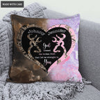 Camo Heart Buck And Doe Personalized Pillow