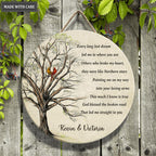 Personalized God Blessed Couple Cardinal Circle Sign