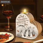 Horse Couple Butterfly God Blessed Personalized Candle Holder