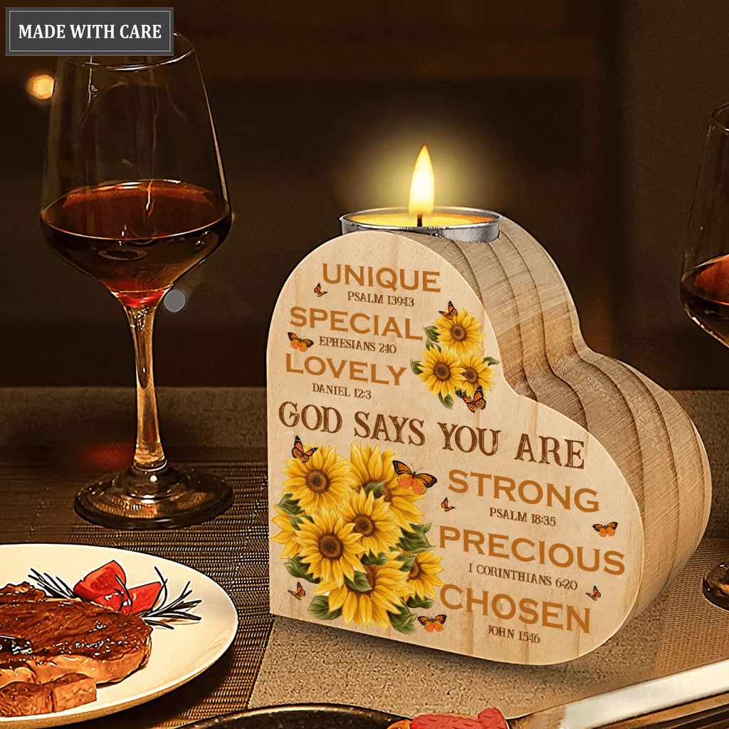 Sunflower And Butterfly Thank God Every Day Candle Holder