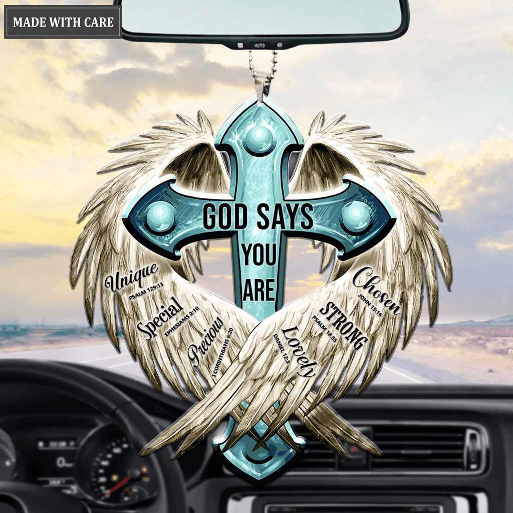 Angel Wings God Says You Are Ornament